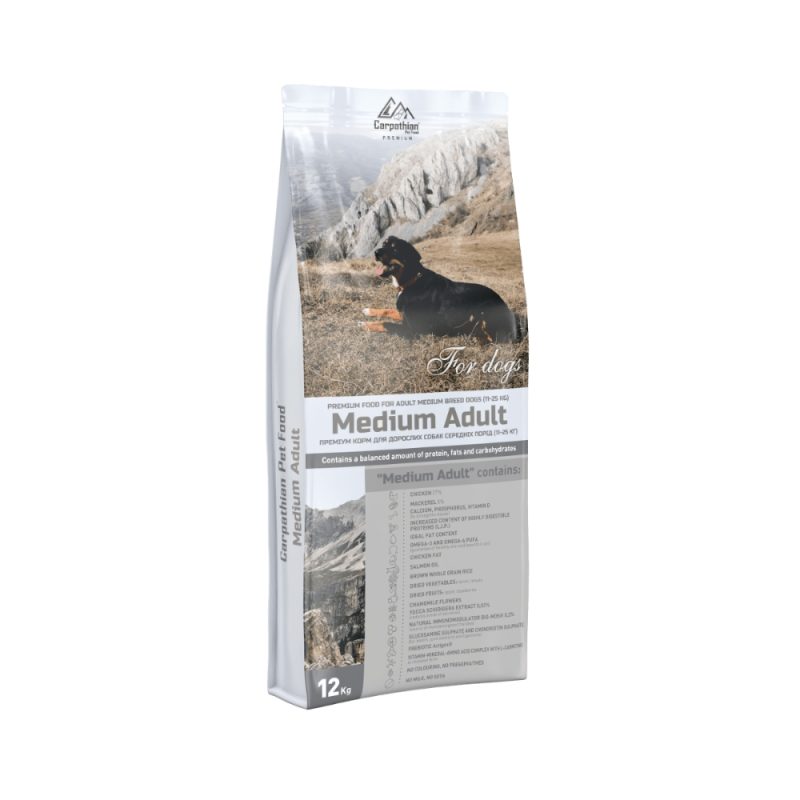 Hrana Uscata PREMIUM CARPATHIAN Dog – Medium Adult 12kg