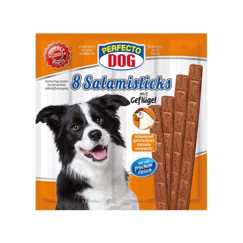 PERFECTO DOG Benzi pentru Caine - Pui si Vanat 8buc