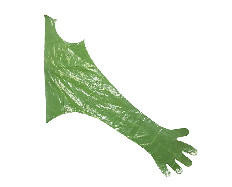 Manusi polietilena LDPE verzi, cu protectie umar piept , 25 m L-120 cm 50 buc