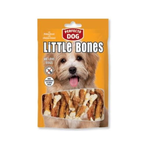 PERFECTO DOG Little Bones - Piept de Pui 100g