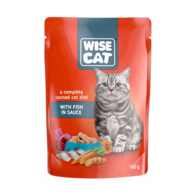 Hrana Umeda Pisici CARPATHIAN WISE CAT - Peste in Sos 100g 24buc/bax