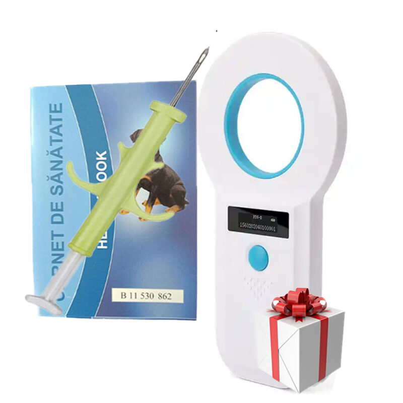 Pachet Microcipuri Caini cu Carnet de sanatate + Cititor RFID Cadou