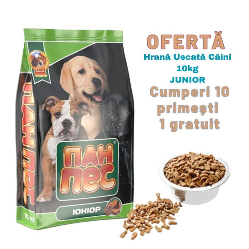 Oferta Hrana Uscata Caini Pan Dog - Junior 10kg