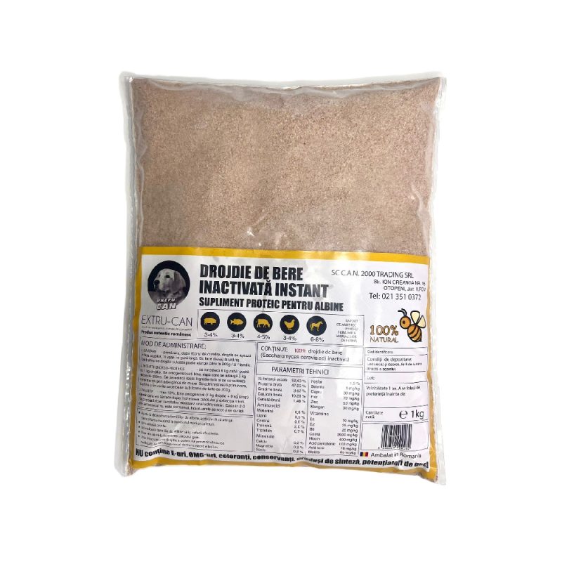 Drojdie de bere Inactiva Instant - supliment proteic pentru Albine 1kg