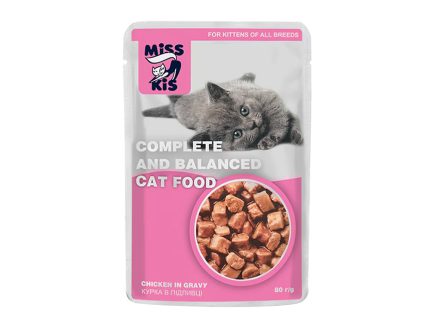 Hrana Umeda Pisici Miss Kis - Junior Pui 80g 24buc/bax