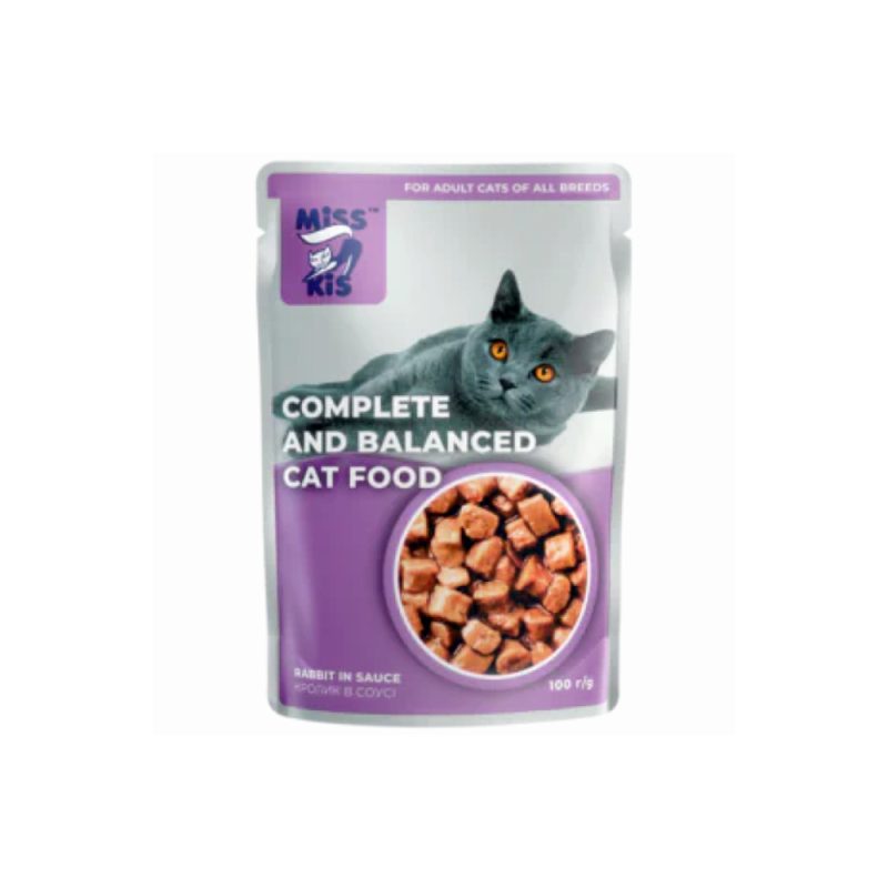 Hrana Umeda Pisici Miss Kis - Iepure in Sos 100g 24buc/bax
