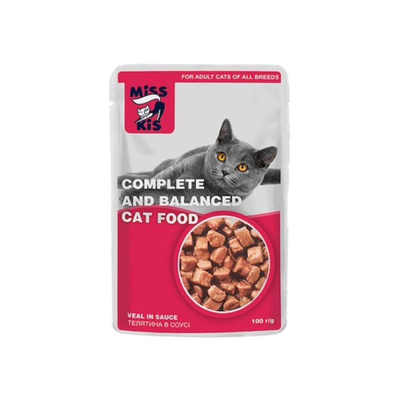 Hrana Umeda Pisici Miss Kis - Vitel in Sos 100g 24buc/bax