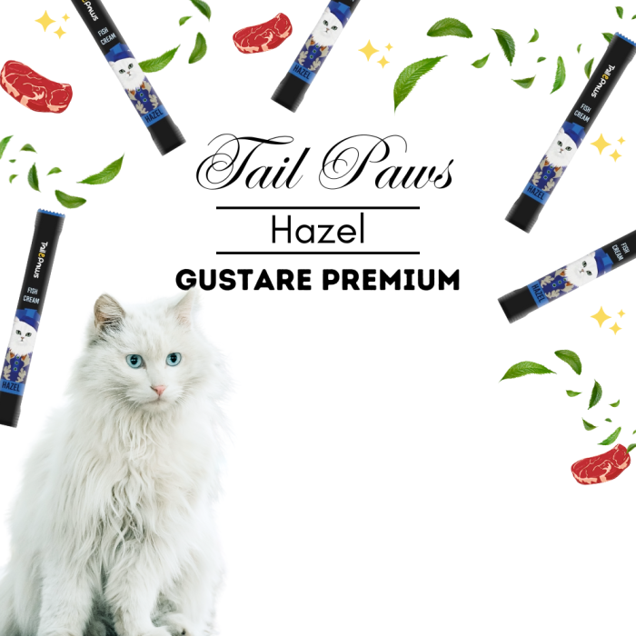 Tail Paws HAZEL Gustare Monoproteica PREMIUM - Crema cu Peste 40% Carne in Compozitie cu Extract de Foaie de Dafin 5 buc/cutie - imagine 2