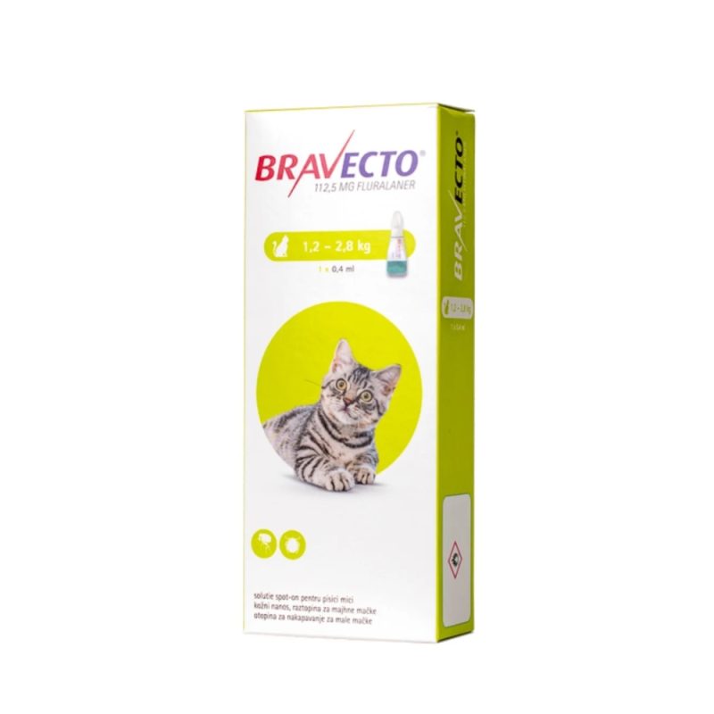 BRAVECTO pentru Pisici 112,5 mg (1,2-2,8 kg) 1 Pipeta