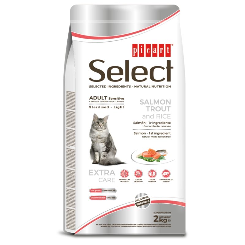 Hrana SUPER PREMIUM Select Cat Adult Sensitive Sterilizate Light 8kg