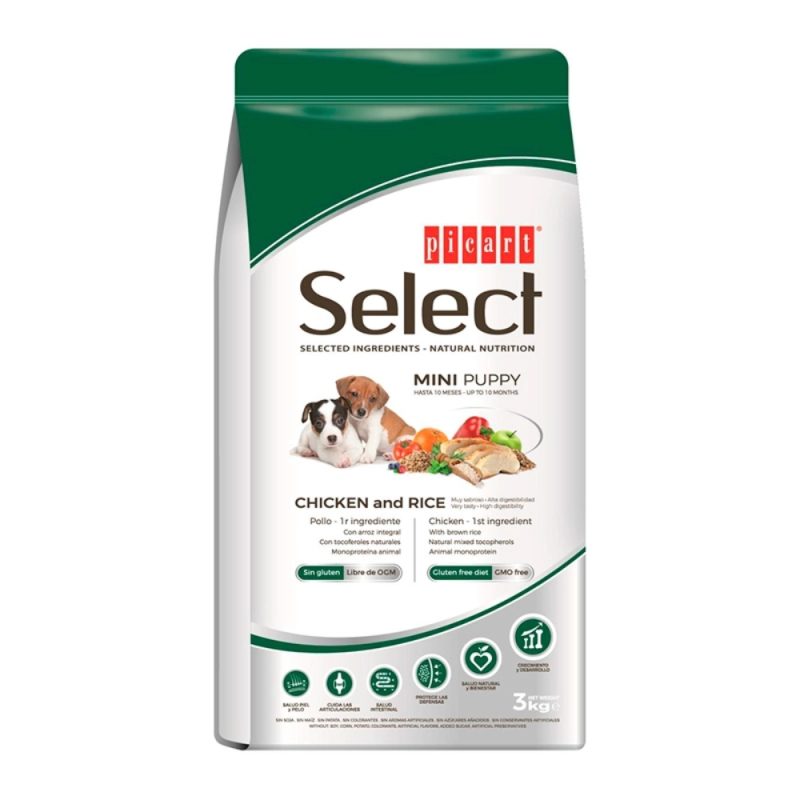 Hrana SUPER PREMIUM Select Picart Mini Puppy - Pui si Orez 8kg