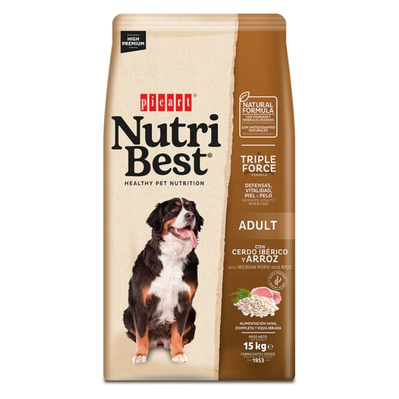 Hrana PREMIUM Nutribest Adult - Pork Iberian si Orez 15kg