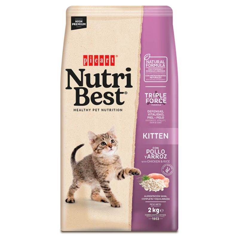 Hrana PREMIUM Nutribest Cat Kitten - Pui si Orez 8kg