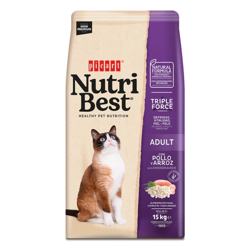 Hrana PREMIUM Nutribest Cat Kitten - Pui si Orez 15kg