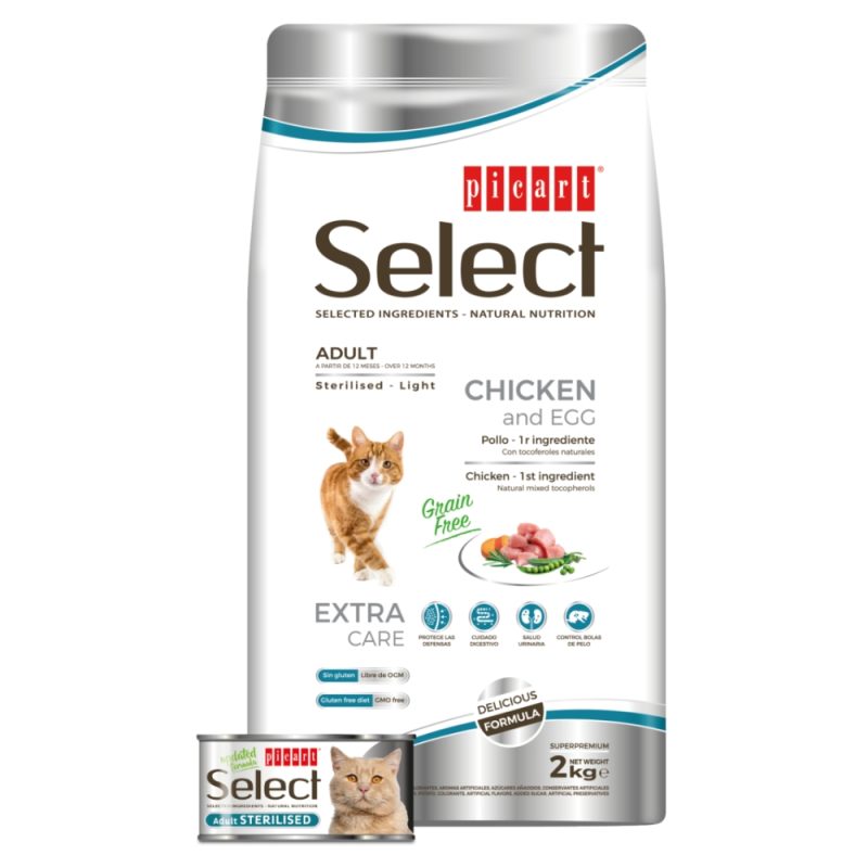 Hrana SUPER PREMIUM Select Cat Adult Sterilizate fara Cereale 8kg