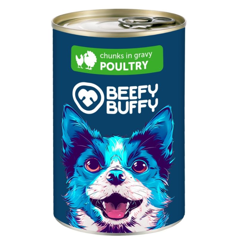 Hrana Umeda Super Premium Caini BEEFY BUFFY 71% Carne - Pasare 1240g