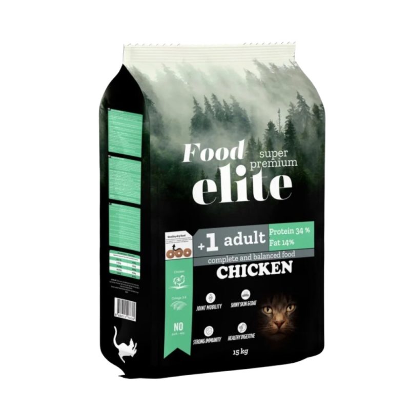 Hrana SUPER PREMIUM Food elite Pisici - Pui 15kg