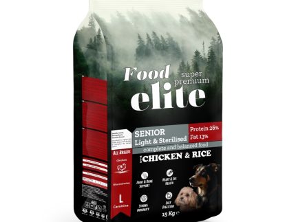 Hrana SUPER PREMIUM Food elite Caini Senior Sterilizat - Pui si Orez 15kg